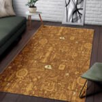 Steampunk Pattern Print Sillvela Area Rug