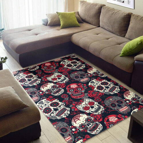 Sugar-Skull-Skeleton-Girly-Rose-Floral-Pattern-Print-Floor-Mat-2_700x700