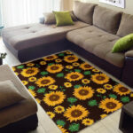 Sunflower Pattern Print Sillvela Area Rug