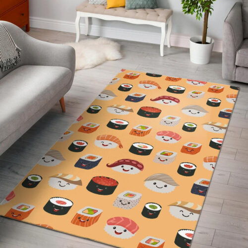 Sushi Print Pattern Sillvela Area Rug