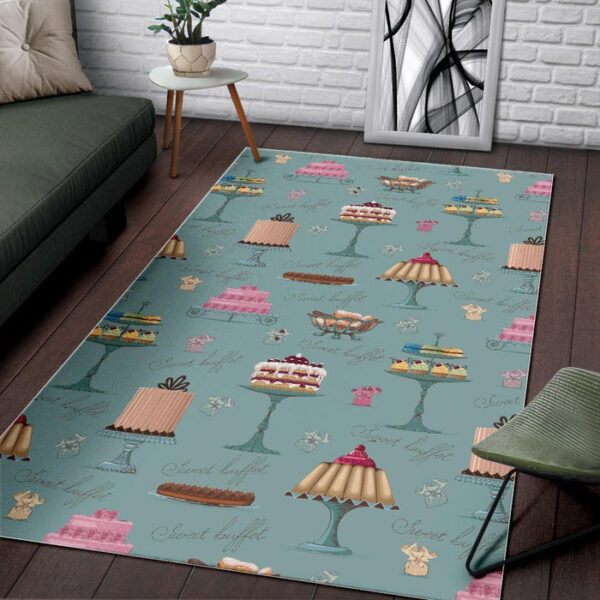 Sweet Cake Pattern Print Sillvela Area Rug