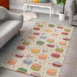 Sweet Macaron Pattern Print Sillvela Area Rug