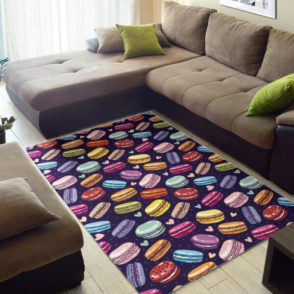 Sweet Macaron Print Pattern Sillvela Area Rug