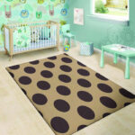 Tan And Black Polka Dot Sillvela Area Rug