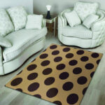 Tan And Black Polka Dot Sillvela Area Rug