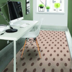 Tan And Brown Polka Dot Sillvela Area Rug