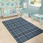 Tartan Blue Plaid Sillvela Area Rug