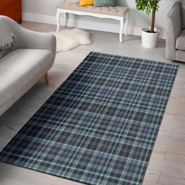 Tartan Blue Plaid Sillvela Area Rug