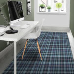 Tartan Blue Plaid Sillvela Area Rug