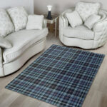 Tartan Blue Plaid Sillvela Area Rug