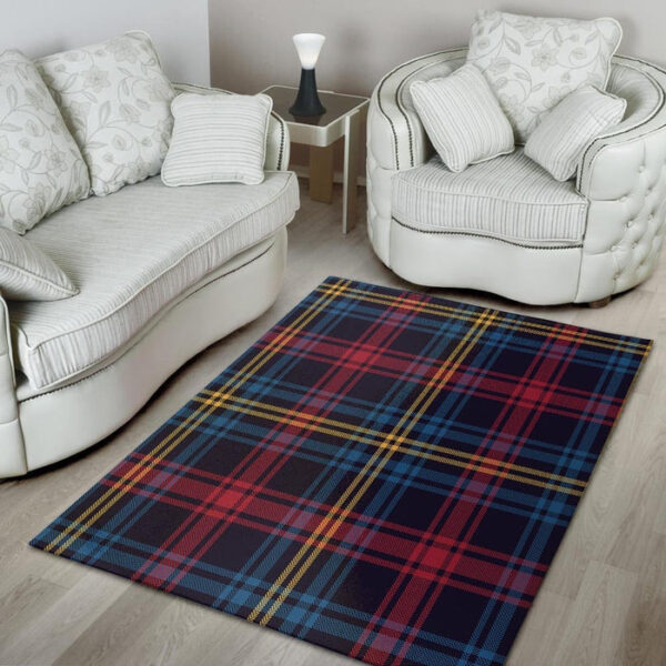 Tartan Print Sillvela Area Rug