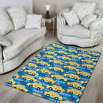 Taxi Car Pattern Print Sillvela Area Rug