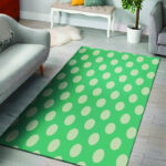 Teal Polka Dot Sillvela Area Rug