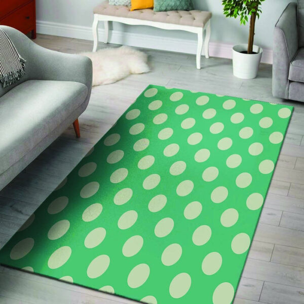 Teal Polka Dot Sillvela Area Rug