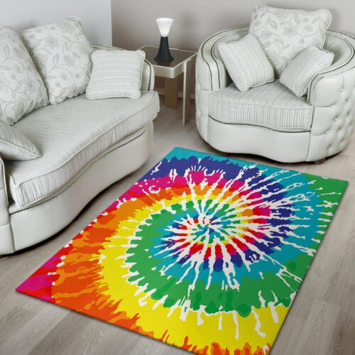 Tie Dye Sillvela Area Rug