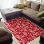 Tiki Hawaiian Pattern Print Sillvela Area Rug