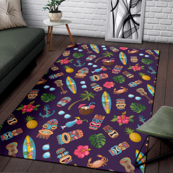 Totem Pattern Print Sillvela Area Rug