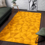 Triangle Yellow Pattern Print Sillvela Area Rug
