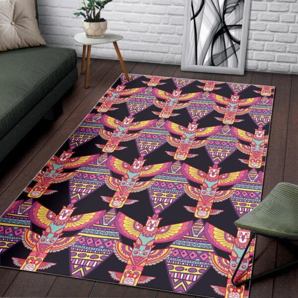 Tribal Aztec Native American Navajo Indians Print Sillvela Area Rug