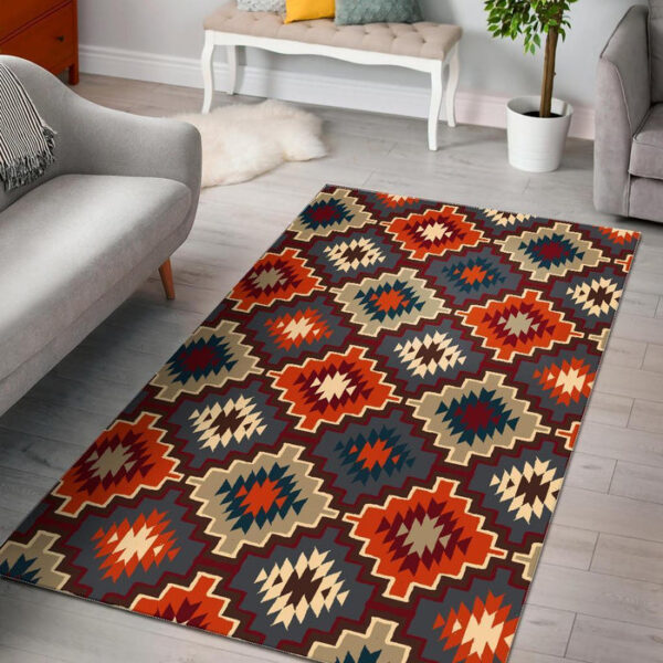 Tribal Indians Native American Aztec Navajo Print Sillvela Area Rug