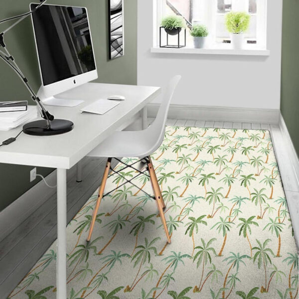 Tropical Palm Tree Hawaiian Print Sillvela Area Rug