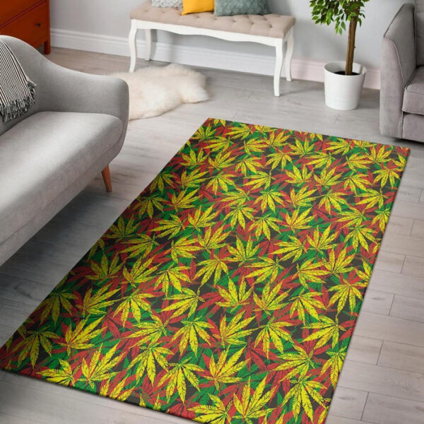 Tropical Reggae Leaf Sillvela Area Rug