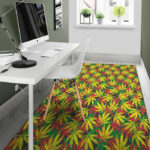 Tropical Reggae Leaf Sillvela Area Rug