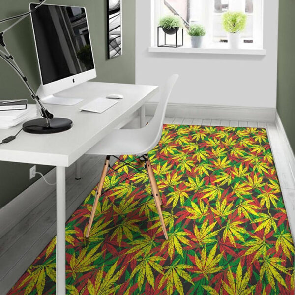 Tropical Reggae Leaf Sillvela Area Rug