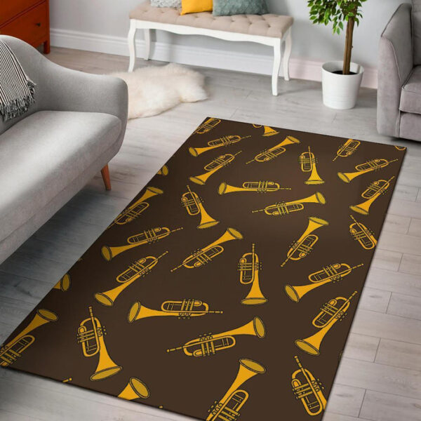 Trumpet Pattern Print Sillvela Area Rug