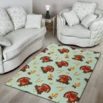 Turkey Thankgiving Print Pattern Sillvela Area Rug