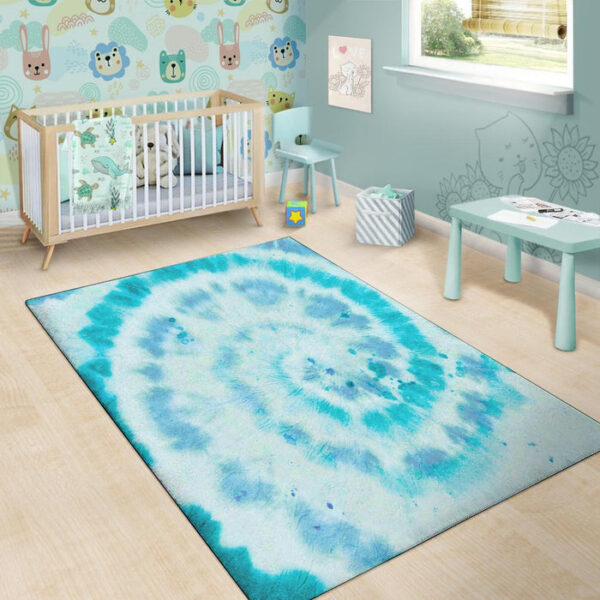Turquoise Tie Dye Sillvela Area Rug