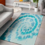 Turquoise Tie Dye Sillvela Area Rug