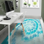 Turquoise Tie Dye Sillvela Area Rug