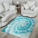 Turquoise Tie Dye Sillvela Area Rug