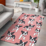 Tuxedo Bulldog Pattern Print Sillvela Area Rug