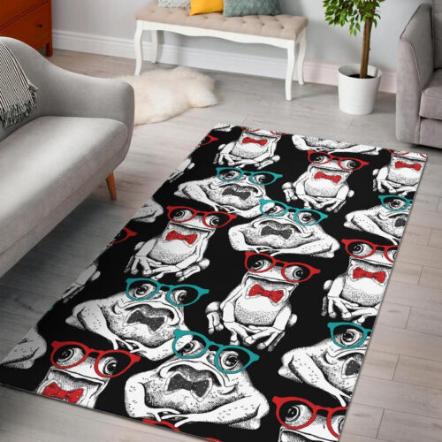 Tuxedo Frog Pattern Print Sillvela Area Rug