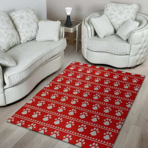 Ugly Christmas Paw Sillvela Area Rug