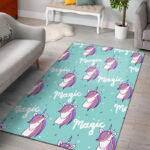 Unicorn Pastel Pattern Print Sillvela Area Rug