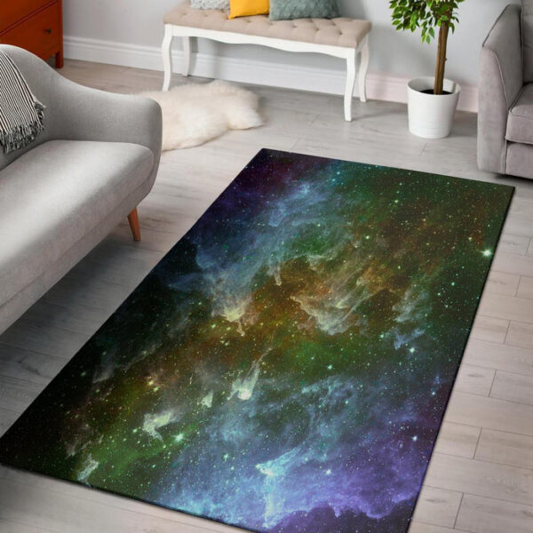 Universe Galaxy Space Sillvela Area Rug