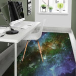 Universe Galaxy Space Sillvela Area Rug