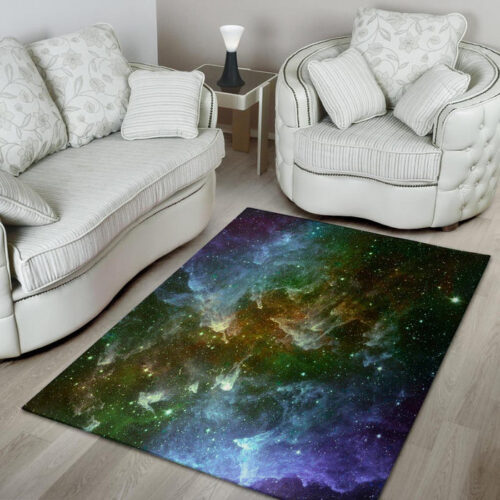 Universe Galaxy Space Sillvela Area Rug