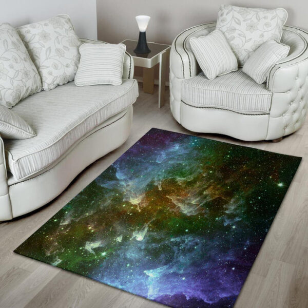Universe Galaxy Space Sillvela Area Rug