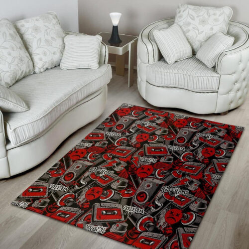 Urban Graffiti HipHop Print Sillvela Area Rug