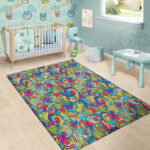 Valentine Heart Hippie Trippy Sillvela Area Rug