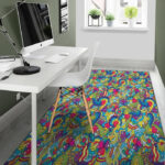 Valentine Heart Hippie Trippy Sillvela Area Rug