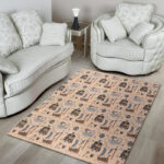 Viking Cartoon Norse Sillvela Area Rug