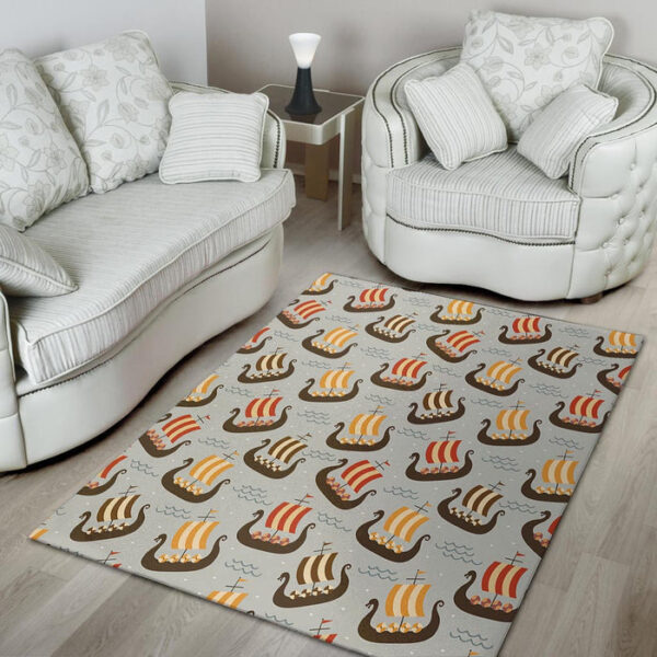 Viking Drakkar Ship Sillvela Area Rug
