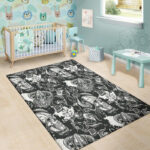 Viking Skull Sillvela Area Rug