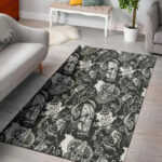 Viking Skull Sillvela Area Rug