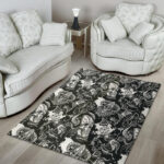 Viking Skull Sillvela Area Rug